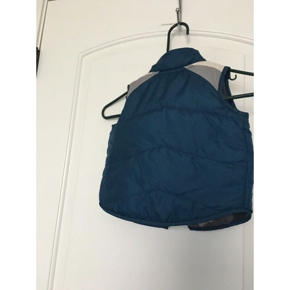 Oshkosh B'Gosh Puffer Vest Reversible Baby Boy Size 18 Months Multicolor